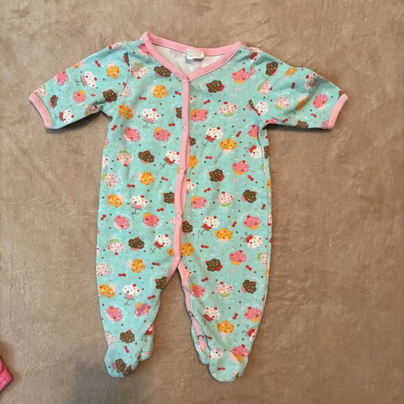 Carter’s & Small Wonders Baby Girls Outfit Set | 0–3M Pink Gowns & Cupcake Foote - Picture 2 of 11